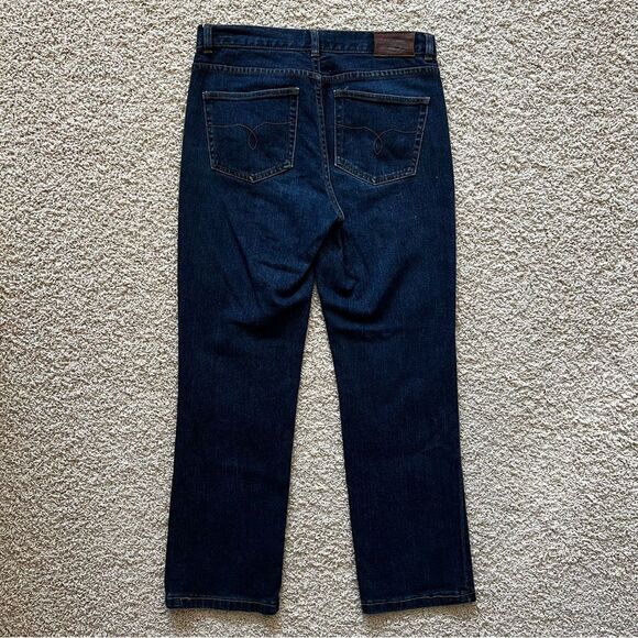 RALPH LAUREN Women’s Classic Straight Jeans Mid Rise Dark Blue Wash Size 4 - Picture 4 of 10